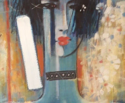 Davit Ughrelidze Abstract Oil Painting - detail
